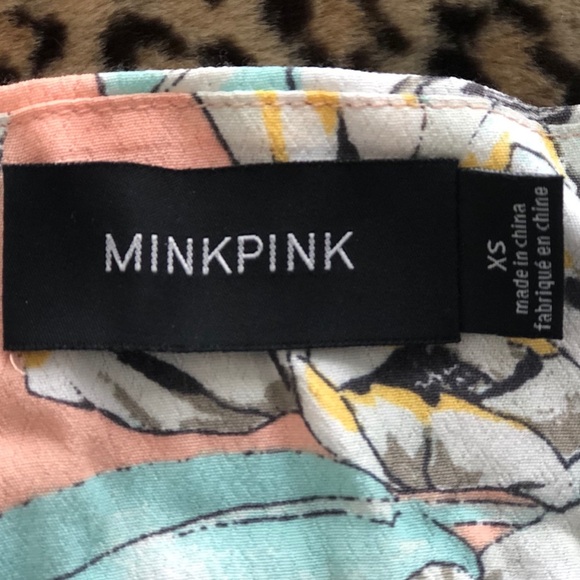 MINK PINK Palm Springs Tie Front Crop Top SIZE XS - Picture 6 of 6